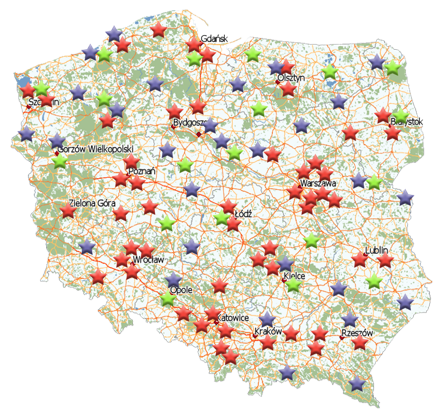 mapa serwisów USP